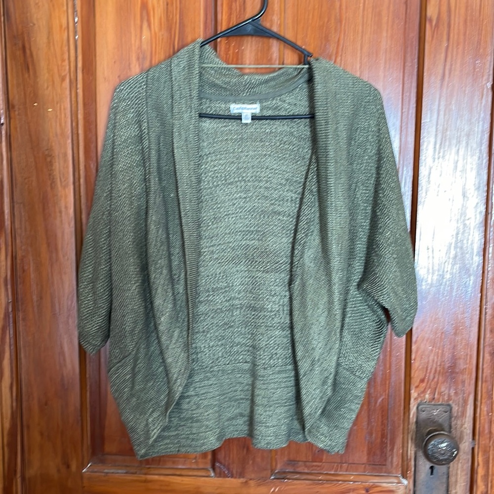 Dark green shirt cardigan